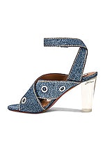 ALAÏA Ankle Strap Sandal in Blue Jeans, view 5, click to view large image.