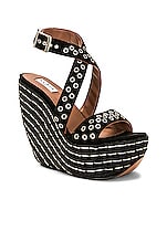 ALAÏA Espadrille Wedge in Noir, view 2, click to view large image.