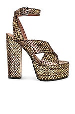 ALAÏA Platform Sandal in Or, view 1, click to view large image.