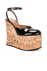 ALAÏA Wedge Pump in Noir, view 2, click to view large image.
