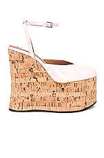 ALAÏA Wedge Pump in Rose Dragee, view 1, click to view large image.