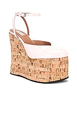 ALAÏA Wedge Pump in Rose Dragee, view 2, click to view large image.