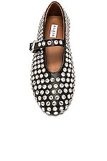 ALAÏA Ballerina Flat in Noir, view 4, click to view large image.