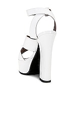 ALAÏA Platform Sandal in Blanc Optique, view 3, click to view large image.