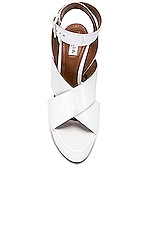ALAÏA Platform Sandal in Blanc Optique, view 4, click to view large image.