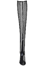 ALAÏA Wedge Over The Knee Boot in Noir, view 4, click to view large image.