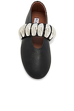 ALAÏA Ballerina Flat in Noir, view 4, click to view large image.