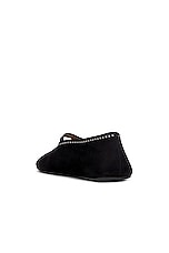 ALAÏA Ballerina Flat in Noir, view 3, click to view large image.