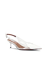 ALAÏA Slingbacks 55 in Blanc, view 2, click to view large image.