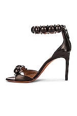 ALAÏA Leather Bombe Sandals in Noir, view 5, click to view large image.