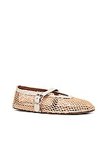 ALAÏA Ballerina Flat in Nude Clair, view 2, click to view large image.