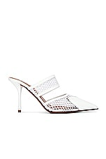 ALAÏA Coeur Heart Mule in Blanc Optique, view 1, click to view large image.