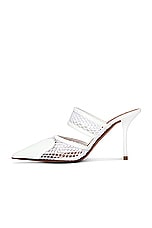 ALAÏA Coeur Heart Mule in Blanc Optique, view 5, click to view large image.