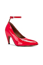 ALAÏA Shark Pump in Cerise, view 2, click to view large image.