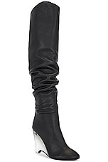 ALAÏA Wedge Boots 100 in Noir, view 2, click to view large image.