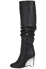 ALAÏA Wedge Boots 100 in Noir, view 5, click to view large image.