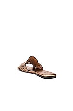 ALAÏA Perforated Molukai Mules in Or Rose Brosse, view 3, click to view large image.