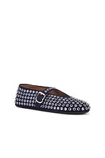 ALAÏA Ballet Flat in Blue Fonce, view 2, click to view large image.