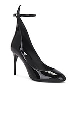 ALAÏA Ankle Strap Pump in Noir, view 2, click to view large image.