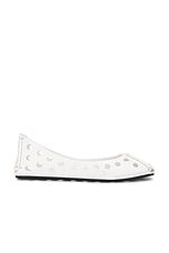 ALAÏA Ballet Flat in Blanc Optique, view 1, click to view large image.