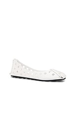 ALAÏA Ballet Flat in Blanc Optique, view 2, click to view large image.