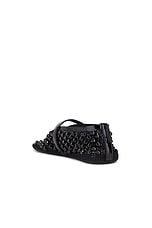 ALAÏA Studded Ballerina Flat in Noir, view 3, click to view large image.