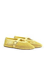 ALAÏA Ballet Flat in Jaune Citron | FWRD