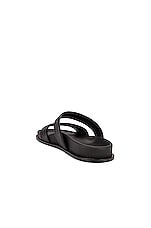 ALAÏA Leather Slides in Noir, view 3, click to view large image.