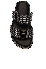 ALAÏA Leather Slides in Noir, view 4, click to view large image.