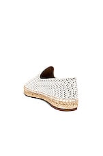 ALAÏA Flat Espadrilles in Blanc Casse, view 3, click to view large image.