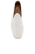 ALAÏA Flat Espadrilles in Blanc Casse, view 4, click to view large image.