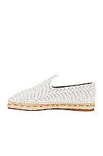 ALAÏA Flat Espadrilles in Blanc Casse, view 5, click to view large image.