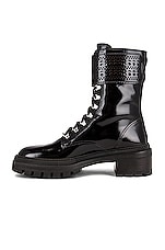 ALAÏA Buckle Military Boots in Noir, view 5, click to view large image.
