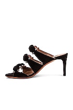 ALAÏA Pom Pom Studded Mules in Noir, view 5, click to view large image.