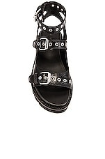 ALAÏA Buckle Sandals in Noir, view 4, click to view large image.