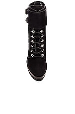 ALAÏA Perforated Military Boots in Noir, view 4, click to view large image.