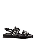 ALAÏA Eyelet Slingback Sandals in Noir, view 1, click to view large image.