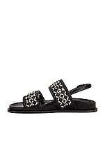 ALA?A Eyelet Slingback Sandals in Noir, view 5, click to view large image.