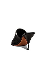 ALAÏA Leather Mules in Noir & Blanc, view 3, click to view large image.