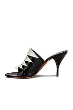 ALAÏA Leather Mules in Noir & Blanc, view 5, click to view large image.