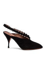 ALAÏA Mini Bombe Ankle Strap Pump in Noir, view 1, click to view large image.