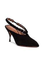 ALAÏA Mini Bombe Ankle Strap Pump in Noir, view 2, click to view large image.