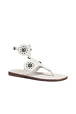 ALAÏA Stud Sandals in Blanc Craie, view 2, click to view large image.