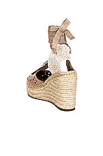 ALAÏA Vienne Espadrille Wedges in Chair, view 3, click to view large image.