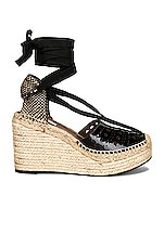 ALAÏA Vienne Espadrille Wedges in Noir, view 1, click to view large image.