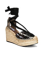ALAÏA Vienne Espadrille Wedges in Noir, view 2, click to view large image.