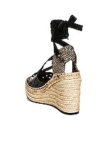 ALAÏA Vienne Espadrille Wedges in Noir, view 3, click to view large image.