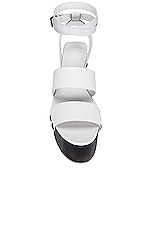 ALAÏA Ankle Strap Wedges in Blanc Casse, view 4, click to view large image.