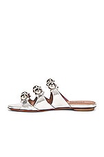 ALAÏA Mirror Bombe Sandals in Argent, view 5, click to view large image.