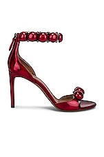 ALAÏA La Bombe Ankle Bracelet Sandals in Reflex Rouge, view 1, click to view large image.